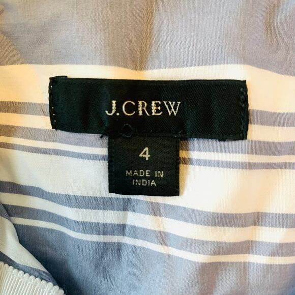 J. Crew Band Collar Cotton Tunic in Mixed Stripes Size 4 - Picture 9 of 9